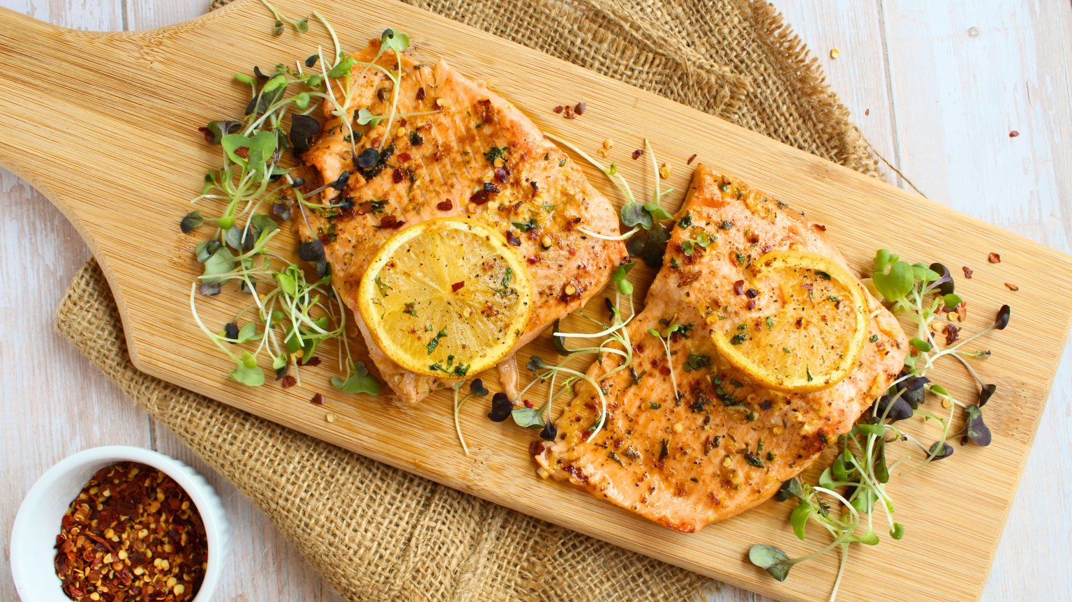 Roasted Lemon Garlic Salmon