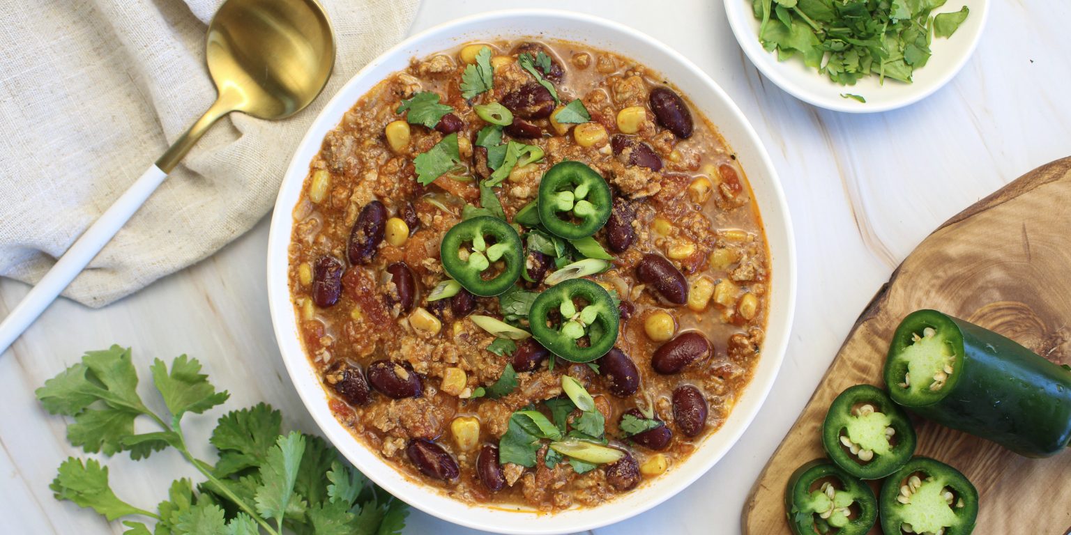 One-Pot Turkey Kidney Bean Chili