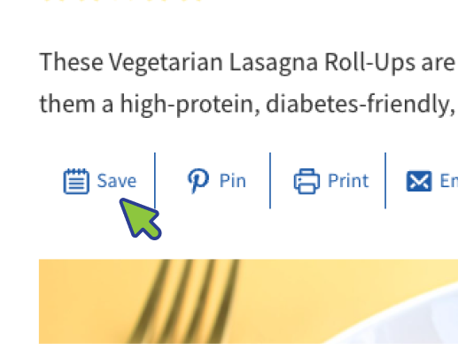 Save recipe demo