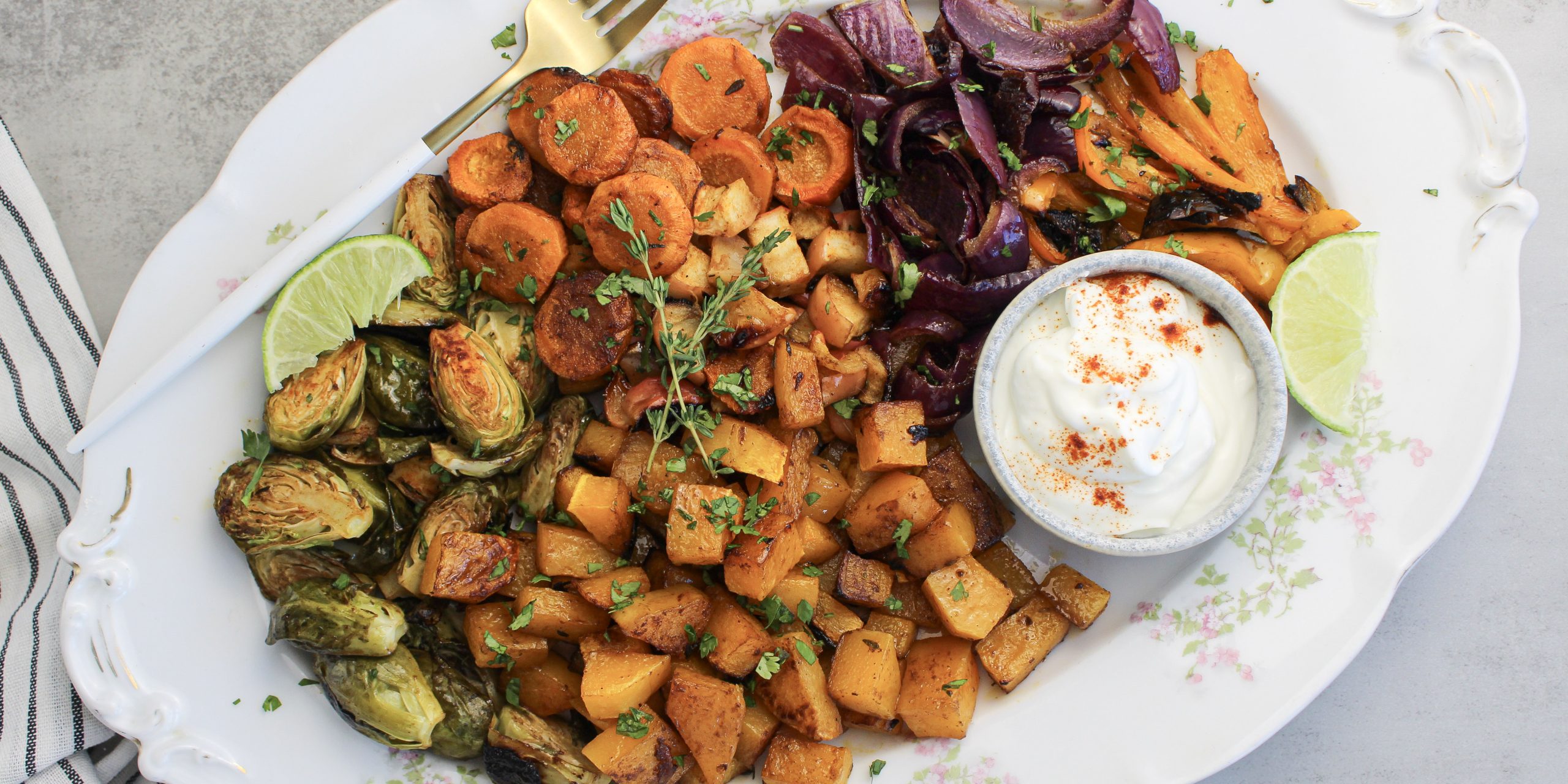 Maple Balsamic Roasted Veggie Tray