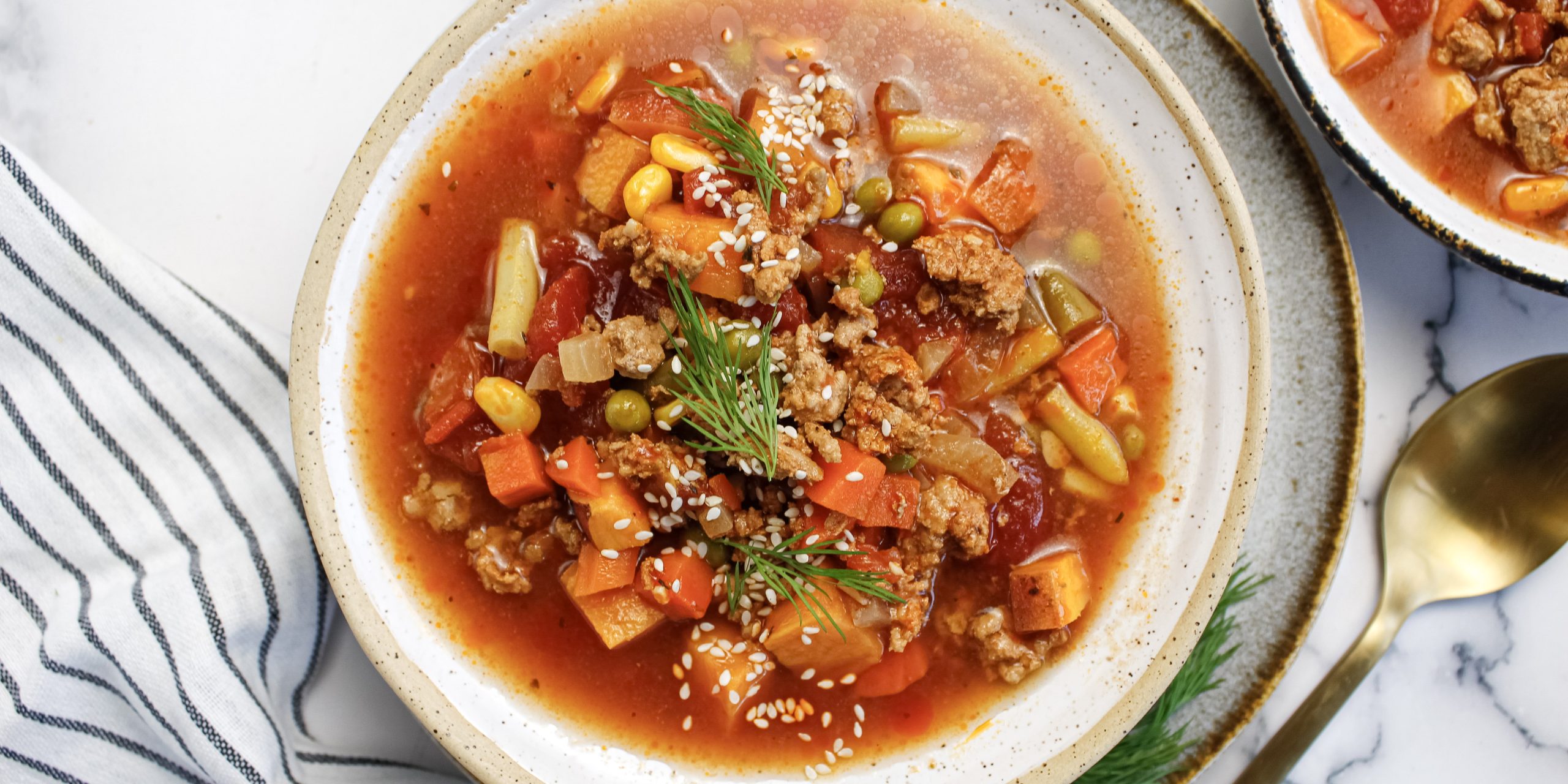 One-Pot Hamburger Soup with Turkey