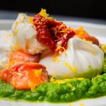 egg, salmon and spinach puree