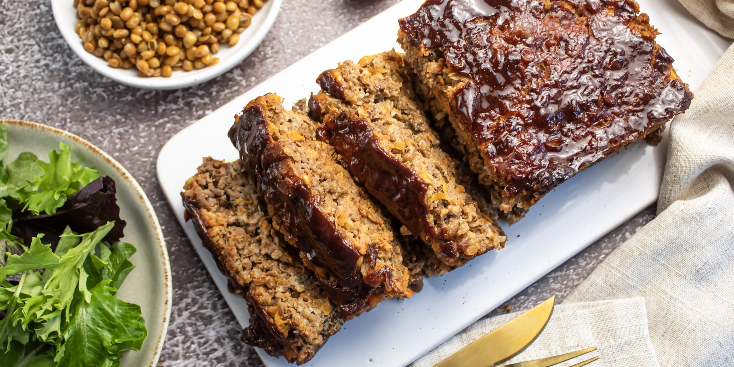 High-Fibre Beef and Lentil Meatloaf